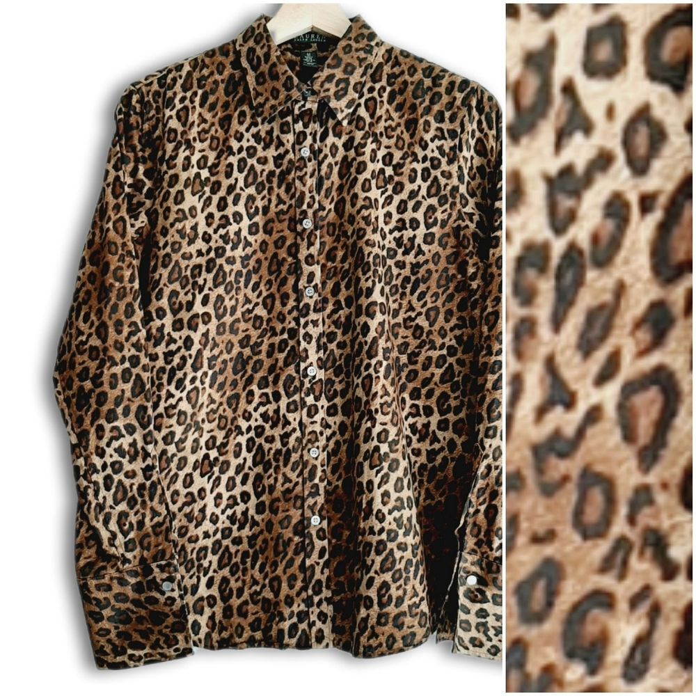 Lauren Ralph Lauren Animal Print Button Down Shirt